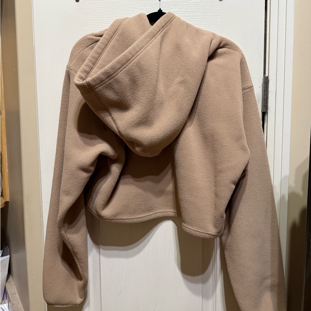 Aritzia Tan Fleece Hoodie - Picture 2 of 3